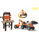 Smoby Set pracovná dielňa Black & Decker s vŕtačkou a traktor Power Builder Max s prívesom a bagrom
