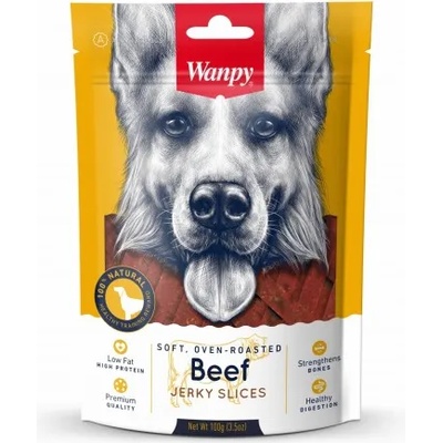 Wanpy - Лакомство/ награди за кучета, вкусно сушено филе от говежди слайс 100 гр