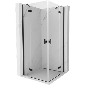 Mexen Mist-H Duo душ кабина с врати 70 x 70 см, прозрачна, черна - 8A5-070L-070P-70-00 (8A5-070L-070P-70-00)