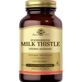 Solgar Milk Thistle, 50 растителни капсули, Solgar
