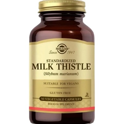 Solgar Milk Thistle, 50 растителни капсули, Solgar