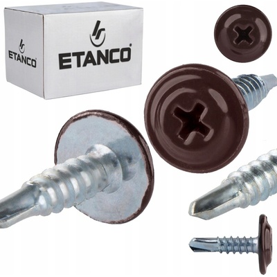 Samovrtné šrouby s podložkou Etanco GM-B 4,2x13 mm 250 ks RAL 8017 – Sleviste.cz