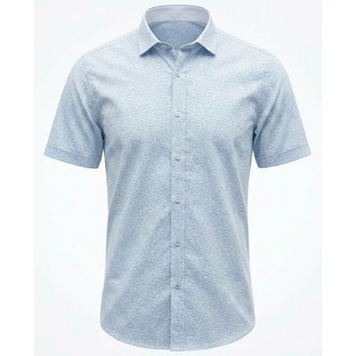 Ego Man pánská košile krátký rukáv regular fit EKR-232-7 světle modrá