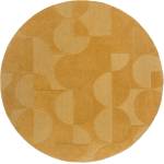 Flair Rugs Кръгъл килим от жълта вълна ø 160 cm Gigi - Flair Rugs (503119373935)