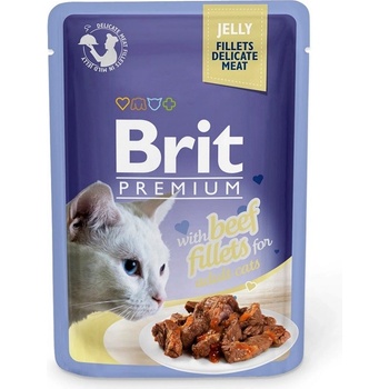 Brit cat Premium Deli e Fillets jelly with Beef 24 x 85 g