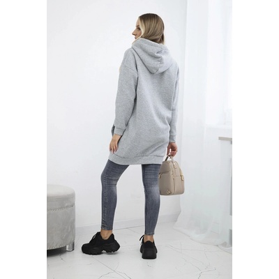 Kesi Hoodie with graphite patches šedá