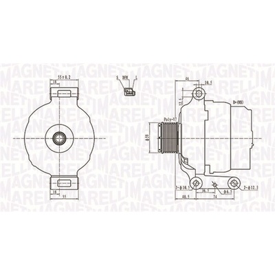 Alternátor MAGNETI MARELLI 063731779010