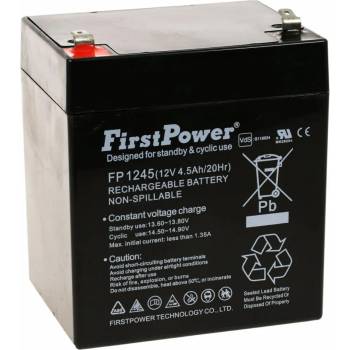 Eaton Aкумулаторна батерия First Power FP4.5-12, 12V 4.5Ah F1, за UPS, 90 х 70 х 101 мм (FP1245T1)