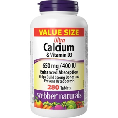 Webber Naturals Ultra Calcium with Vitamin D [280 Таблетки]