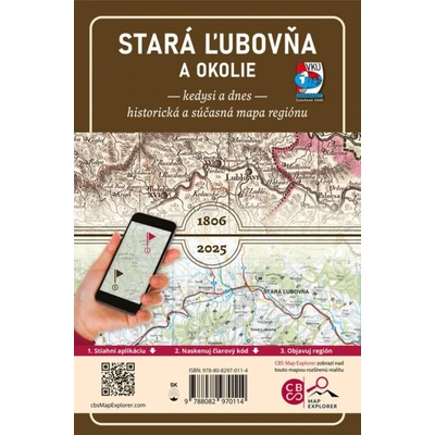 VKÚ Harmanec Porovnávacia mapa Stará Ľubovňa a okolie kedysi a dnes