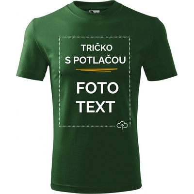 Tričko s potlačou zelená