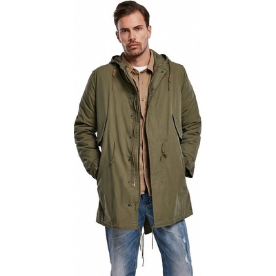 Urban Classics Brandit parka M51 US s odnímatelnou fleecovou podšívkou zelená olivová – Zboží Mobilmania