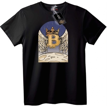 NOONEBRAND Тениска Коронясан биткойн крила - XXS, Black