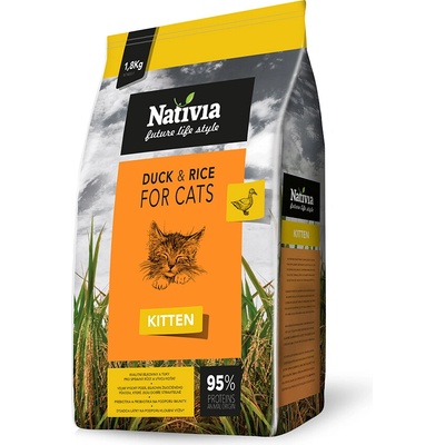 Nativia Cat Kitten Duck & Rice 1,8 kg