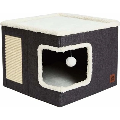 ELEMENTRIX KCR1 Domeček pro kočky 41 × 41 cm šedý rohový