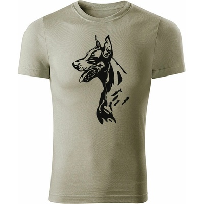 Tričko Doberman pánske tričko červené