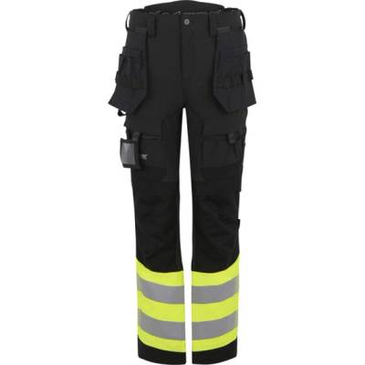 Regatta HI-VIS nohavice TRJ480 Black/Yellow