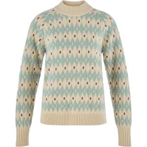 Fjällräven Дамски вълнен пуловер Fjällräven Women's Övik Jacquard Knit Wool jumper - Light Beige / Misty Green - размер XL (105-7730-0216)