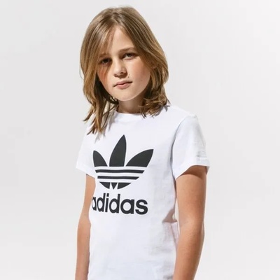 Adidas Тениска Trefoil Tee Girl детски Дрехи Тениски DV2904 Бял 152 (DV2904)