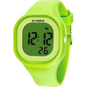 SYNOKE Детски дигитален часовник Synoke Bluppy, Зелен (SYNOKE-66896-GREEN) Часовници