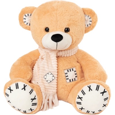 Амек Тойс Плюшена играчка Амек Тойс - Мече бежово с шал и кръпка, 48 cm (73109)