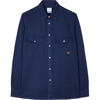Image 1 of PS Paul Smith Риза с дълъг ръкав PS Paul Smith Men's Zebra Long Sleeve Overshirt - Navy 49