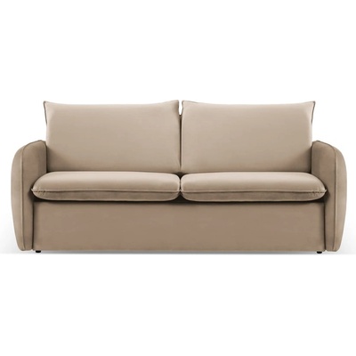 Cosmopolitan Design Бежов кадифен разтегателен диван 194 cm Vienna - Cosmopolitan Design (COS_2SF_51_F1_VIENNA2)