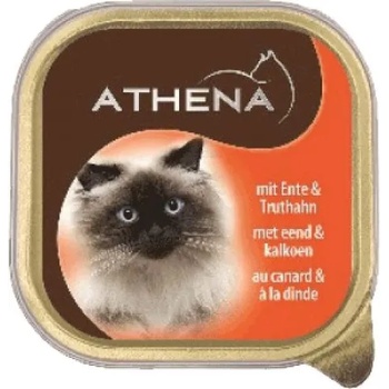 Athena - ПАСТЕТ Патешко и пуешко месо, пълноценна храна за израснали котки, Германия - 100 гр