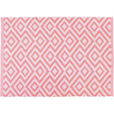 SCANquilt prostírání Rib greek key korálovobílá 30x45cm