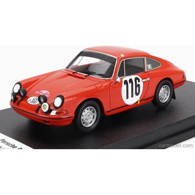 Trofeu Porsche 911t Coupe night Version N 116 2nd Rally Montecarlo 1968 P.toivonen M.tiukkanen Orange 1:43