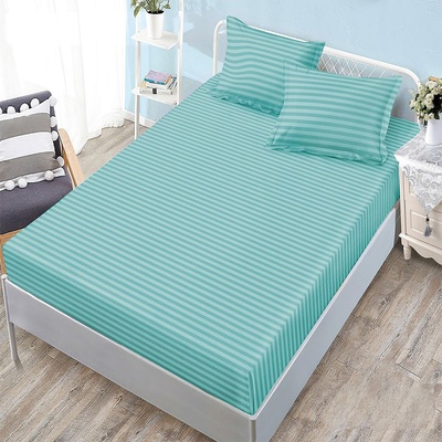 EmonaMall Едноцветен долен чаршаф с ластик и две калъфки (за матрак 160x200) EmonaMall, 3 части - Модел S18261 (S18261-3333f4-12)