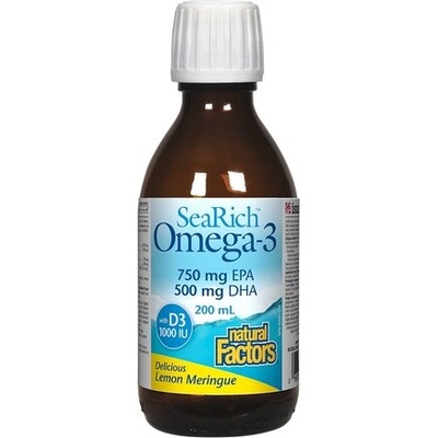 Natural Factors SeaRich Omega -3 4500 mg (750 mg EPA 500 mg DHA) + витамин D3 1000 IU 200 ml | Natural Factors (35745 NF)
