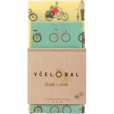Včelobal voskované bavlněné ubrousky DUO Cyklisté