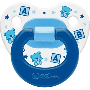 Wee Baby Ортодонтска залъгалка Wee Baby, 6-18 месеца, синя с мечета (834) - ozone