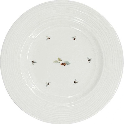 by inspire Porcelánový dezertní talíř Croft Berries 20,5cm, zelená/červená