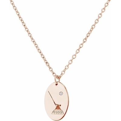Eppi Personalizovaný strieborný prívesok s diamantom Metronome P46417