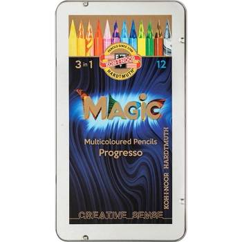 KOH-I-NOOR 8772 Комплект цилиндрични пастели Progresso Magic 12 бр. 7140110004 (7140110004)