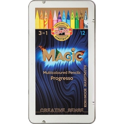 KOH-I-NOOR 8772 Комплект цилиндрични пастели Progresso Magic 12 бр. 7140110004 (7140110004)
