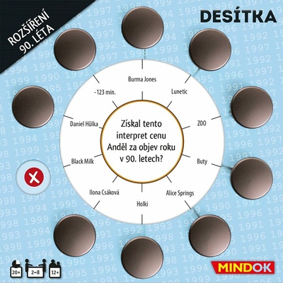 Mindok desítka rozšíření 90. léta