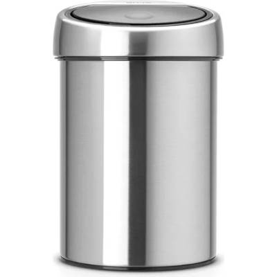 Brabantia Кош за отпадъци Brabantia - Touch Bin, 3 l, Matt Steel Fingerprint Proof (647217)