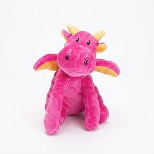Uniq Pets Plush Dog Toy Squeakies Pink Dragon плюшена играчка дракон за кучета със звук, 27 x 18 x 18 cm