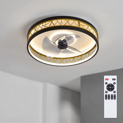 Brilagi - LED димируем таванен вентилатор LED/34W/230V 50 cm черно/златно + дистанционно управление (BG4015)