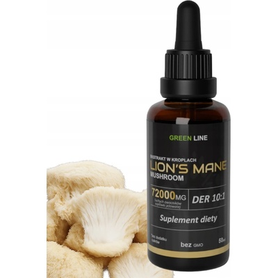 Green Line Lion's Mane Kvapky Koralovec Ježovitý 72000mg DER 10:1 50 ml