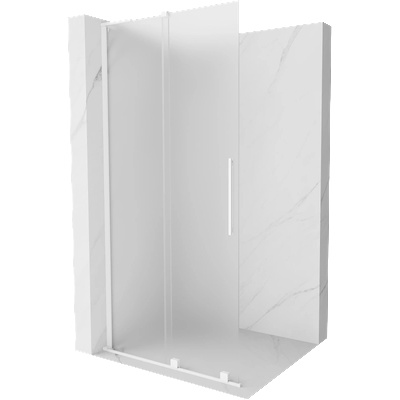 Mexen Velar L Подвижна душ кабина Walk-in 90 x 200 см, скреж 8 мм, бяла - 871-090-003-33-20 (871-090-003-33-20)