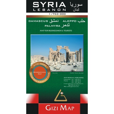 mapa Syria, Lebanon 1:750 t.