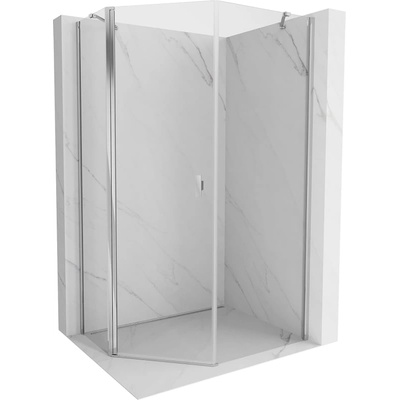 Mexen Mist петстранна асиметрична душ кабина с отваряща се врата 90 x 100 см, (8A8-090-100-01-00)