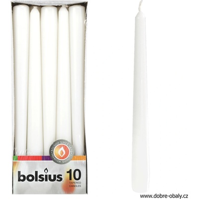 Bolsius Konická Bílá 24 x 245 mm 10 ks