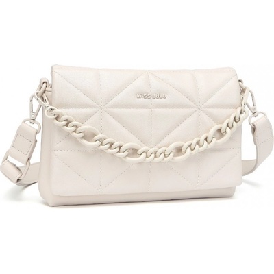 extravagantná crossbody kabelka "Chain" Béžová