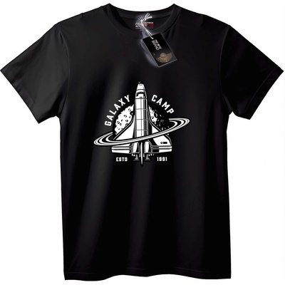 NOONEBRAND Тениска Космически лагер космическа совалка - L, Black