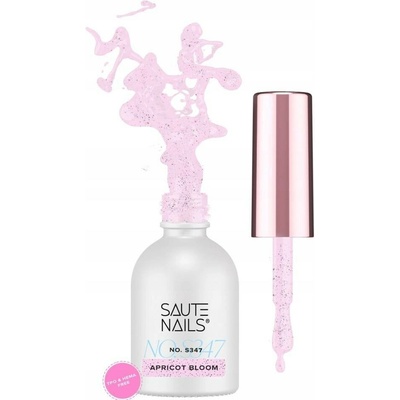 SAUTE NAILS Hybridní lak S347 Apricot Bloom 8ml fialová vaječná skořápka